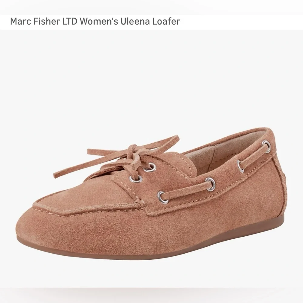 Marc Fisher LTD UIeena loafer medium natural suede size 9M NWOT..